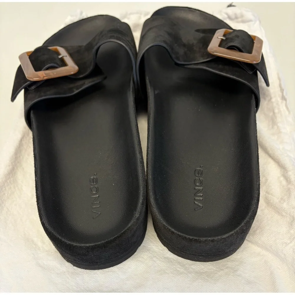 Vince Black Suede Grant Sandals NWOT/UNWORN. Size 9/9.5 - Picture 7 of 12